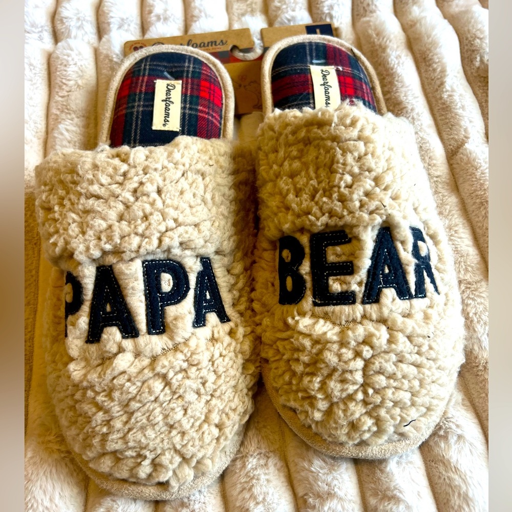 NWT Men’s Dearfoam slippers “Papa Bear”